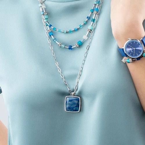 Колье Coeur de Lion Blue-Silver, 1201/10-0717 фото 2