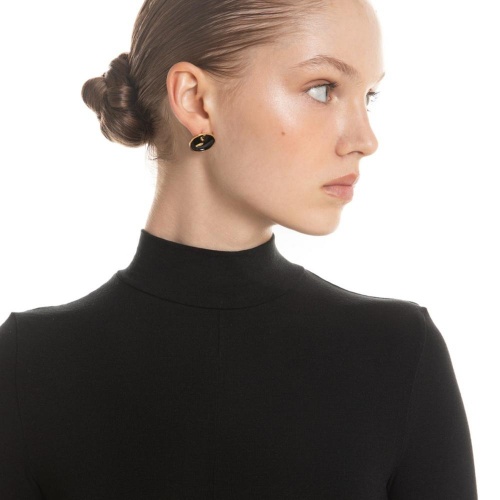 Серьги Katerina Vassou, Solar Flare, с элементами из сусального золота, KV25.2-404681GBLACK черный фото 2