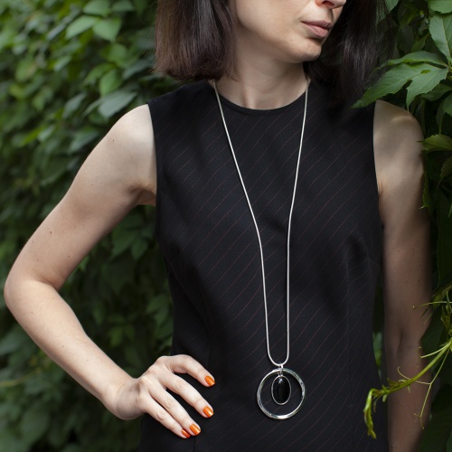 Колье Fiore Luna BLACK QUARTZ, LN5135 BW/S фото 3