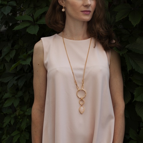 Колье Fiore Luna ROSE QUARTZ, LN3171-4 R/G фото 4