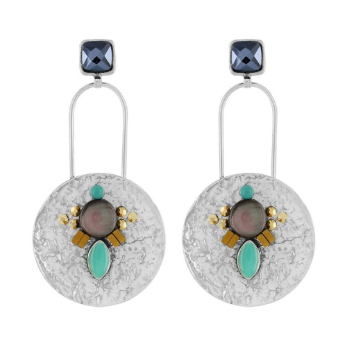 Серьги TARATATA, Celeste, смола, бусины, стразы и кабошон, TT-W23-09967-104 синий