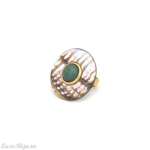 Кольцо Nature Bijoux, Giverny, разъемное, с гелиотисом и авантюрином, NB24.2-19-25261 зеленый