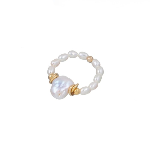 Кольцо Lanzerotti, Splendore, стрейч, с жемчугом, LZ-24.08-300 белый