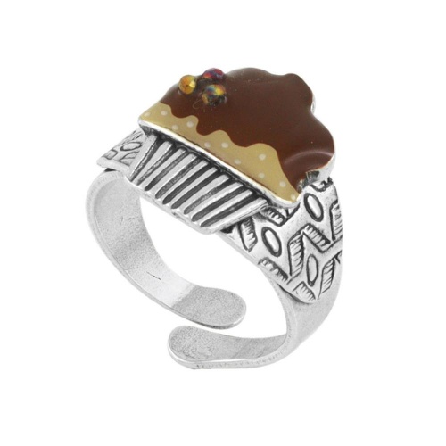 Кольцо TARATATA, Chapardeuse, разъемное, с цветной смолой и бусинами, TT-H24-07413-108 коричневый фото 2