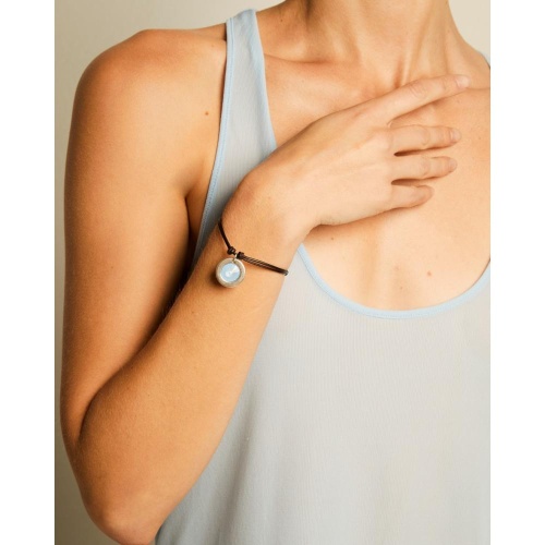 Браслет VIDDA, Sweet, кожаный, с кристаллом Swarovski, VD24.1-01866 серый фото 4