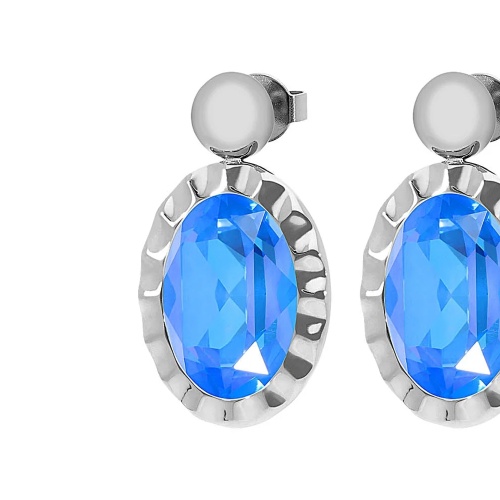 Серьги Qudo TIVOLA UNICA big (S/P) Royal blue delite 2,65cm, 332183 фото 8