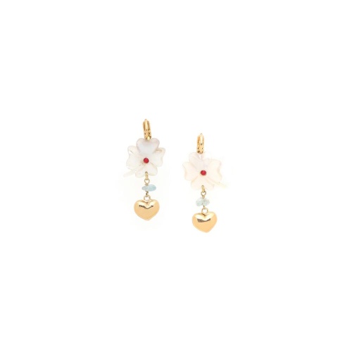 Серьги Franck Herval, Angelica, перламутр, аквамарин, кристалл Swarovski, FH25.2-12-69642 белый