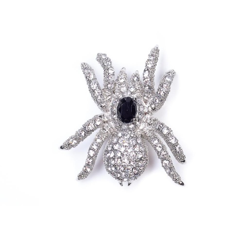 Брошь Moon Paris, Nord, паук, с кристаллами, MoS-22.03-053 серебристый