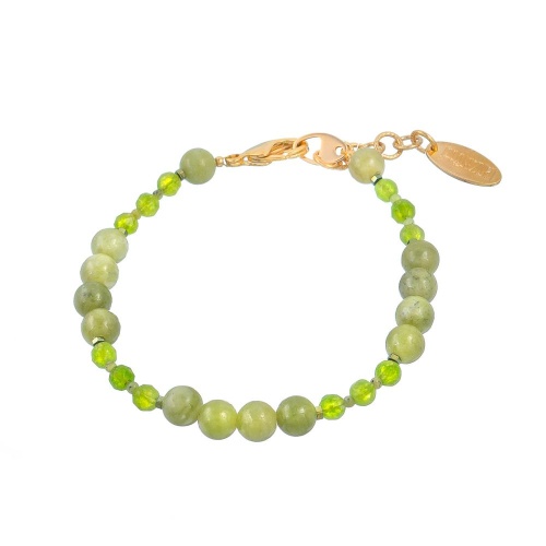 Браслет Lanzerotti, Anne with an E, с жадом, хризопразом и гематитом, LZ-25.08-250 зеленый