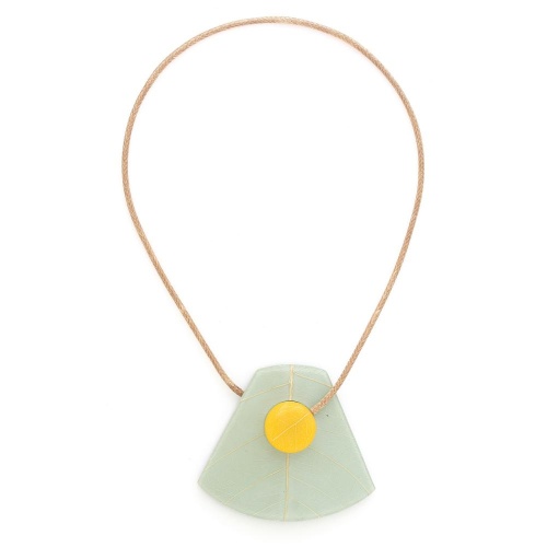 Колье Nature Bijoux, Rainbow ficus, с акрилом и смолой, NB25.1-15-43473 желтый