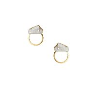 Серьги Katerina Vassou, Reverb, с друзой агата, KV26.1-406076GWHITE белый