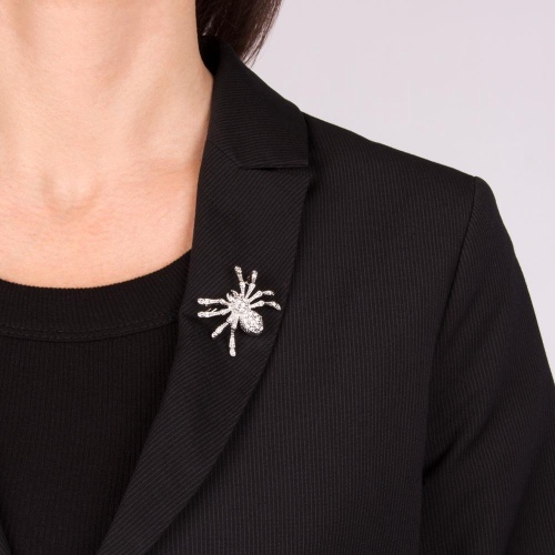 Брошь Moon Paris, Nord, паук, с кристаллами, MoS-21.10-015 серебристый фото 5