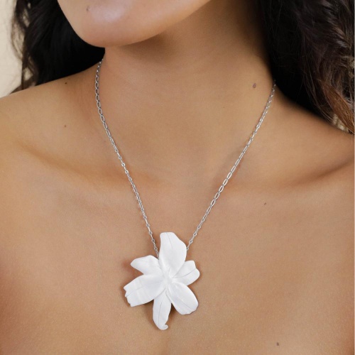 Колье Nature Bijoux, Lis Blanc, с подвеской из перламутра, NB26.1-15-43820 белый фото 3