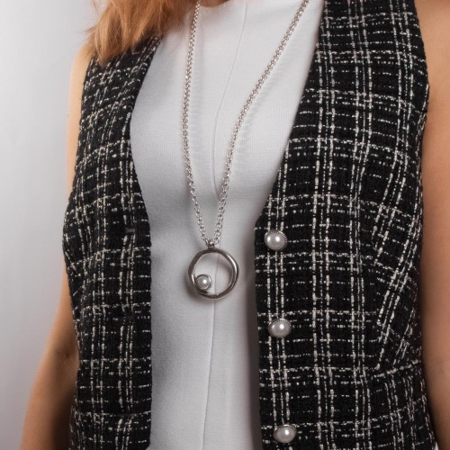 Колье Tucco, Armonia, с жемчугом, TC-TMC158 серебристый фото 3