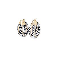 Серьги Francesca Bianchi, кольца, с эмалью, FB25.2-DN5 золотистый