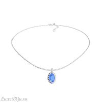 Колье Qudo TIVOLA UNICA big (S/P) Royal blue delite 3cm, 420683