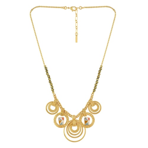 Колье TARATATA, Swing, с цветной смолой и стеклянными бусинами, TT-E23-11119-20M золотистый фото 8