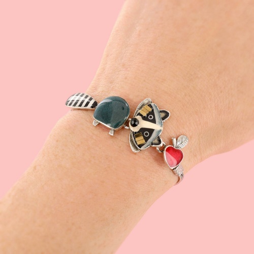 Браслет TARATATA, Raton lover, цветная смола, бусины, слюдяная пудра, TT-T25-03302-104 серый фото 3