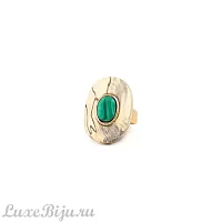 Кольцо Nature Bijoux, Bergame, разъемное,тамариндовое дерево и малахит, NB22.2-19-24510 бежевый