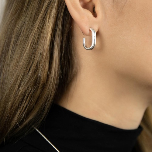 Серьги Dansk Copenhagen, Tula, полукольца, DNSK25.2-3C2407023 серебристый фото 2