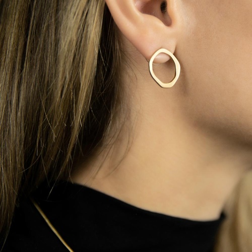 Серьги Dansk Copenhagen, Elysian, минималистичный дизайн, DNSK25.2-3C2407005 золотистый фото 2