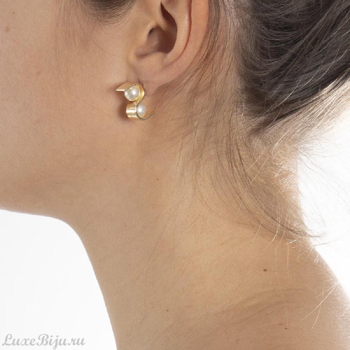 Серьги Misaki Initials EINITIALSGOLD BW/G фото 2