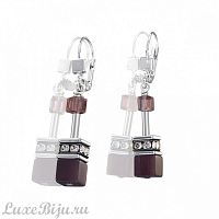 Серьги Coeur de Lion Purple-Rose 2838/20-0838