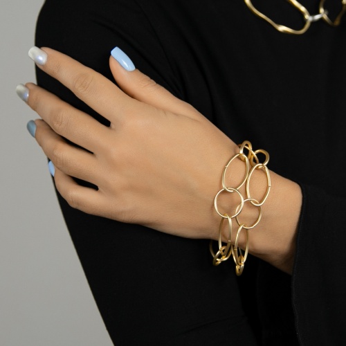 Браслет Dansk Copenhagen, Tempeste, с подвесками разных форм, DNSK26.1-7C2507004 золотистый фото 2