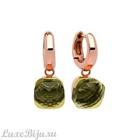 Серьги Qudo Firenze olivine, 300149 G/RG