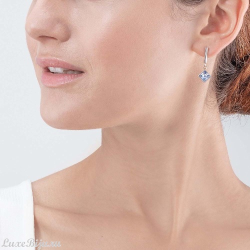 Пусеты Coeur de Lion Light Blue-Silver, 6006/21-0741 фото 2