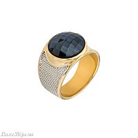 Кольцо Possebon pearl black agate 18 мм
