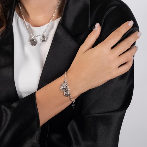 Браслет Tra-la-ra, Voyage, с подвесками, TLR24-243P003 серебристый фото 3