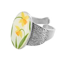 Кольцо TARATATA, Jonquille, разъемное, с узорами и цветной смолой, TT-W24-01402-10Y желтый