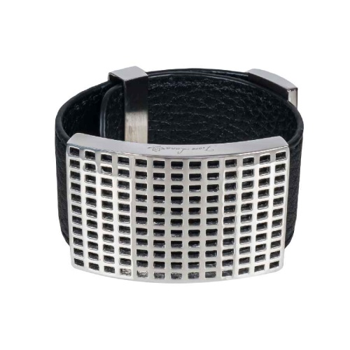 Браслет Fiore Luna на кожаном черном ремешке, CB00999-1 BW/S