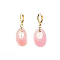 Серьги Lanzerotti, Anne with an E, с раковиной и селенитом, LZ-25.08-234 розовый