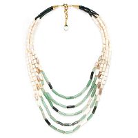 Колье Nature Bijoux, Menthe a l`eau, авантюрин,перламутр,яшма и бисер, NB23.1-15-42410 зеленый