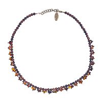 Колье Lanzerotti, Caramello, с тигровым глазом и янтарем, LZ-24.11-534 коричневый