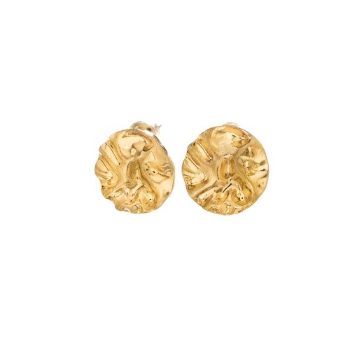Серьги Dansk Copenhagen, Elysian, с эффектом мятого металла, DNSK26.1-3C2601050 золотистый