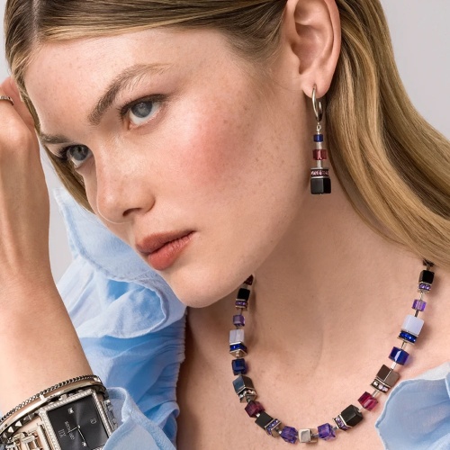 Серьги Coeur de Lion Blue-Purple, 3039/21-0708 фото 4