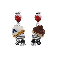 Серьги TARATATA, Chapardeuse, асимметричные,со смолой,бусинами и нитью, TT-H24-07993-10M серебристый