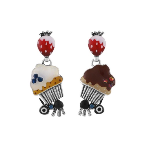 Серьги TARATATA, Chapardeuse, асимметричные,со смолой,бусинами и нитью, TT-H24-07993-10M серебристый