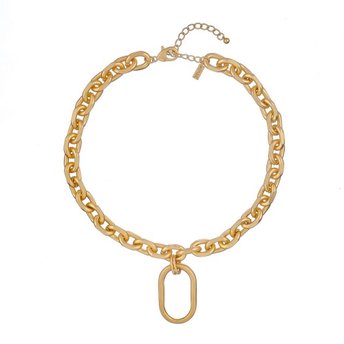 Колье Dansk Copenhagen, Tula, с овальной подвеской, DNSK25.2-9C2407041 золотистый