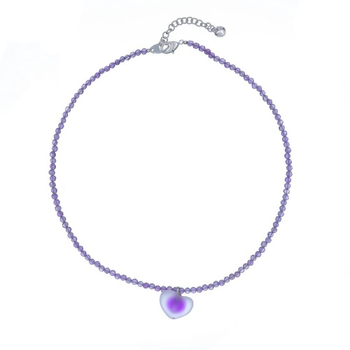 Колье Lanzerotti, Ispirazione, аметист, подвеска-сердце, LZ-24.10-449 фиолетовый