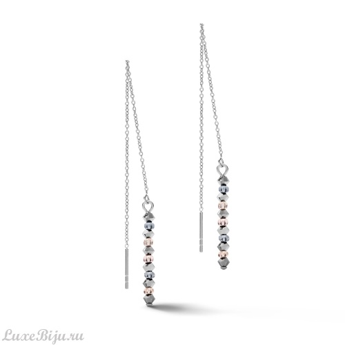 Серьги Coeur de Lion Peach-Grey 5073/20-0229