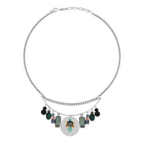 Колье TARATATA, Celeste, смола,слюдяная пудра,бусины,стразы, TT-W23-09116-104 зеленый