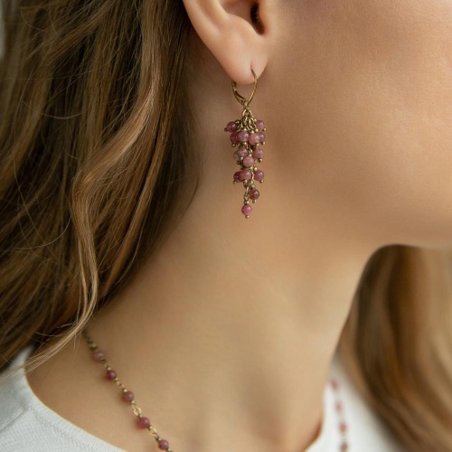 Серьги Lanzerotti, Elisir, с турмалином, LZ-25.10-286 розовый фото 2