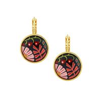 Серьги TARATATA, Frida, с цветной смолой и узорами, TT-H25-06748-20M золотистый