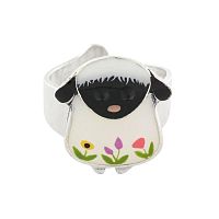 Кольцо TARATATA, Hop, разъемное, с цветной смолой и стразами, TT-T25-05404-101 белый