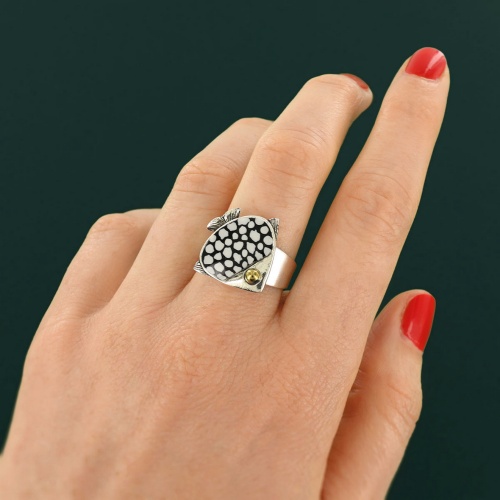 Кольцо TARATATA, Sushi, разъемное, со смолой и бусинами, TT-T25-06407-104 синий фото 4