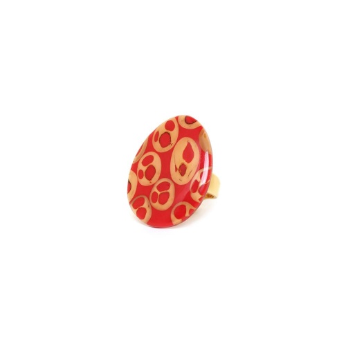 Кольцо Nature Bijoux, Piccadilly, разъемное, с пальмовым орехом в смоле, NB23.2-19-25015 красный фото 4